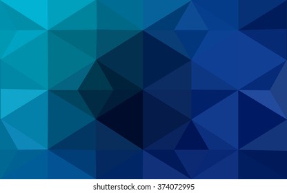 Multicolor dark green, blue polygonal illustration, which consist of triangles. Geometric background in Origami style with gradient. Triangular design for your business.