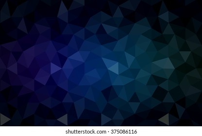Multicolor dark green, blue polygonal illustration, which consist of triangles. Geometric background in Origami style with gradient. Triangular design for your business.