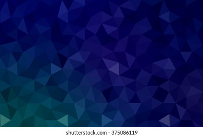Multicolor dark green, blue polygonal illustration, which consist of triangles. Geometric background in Origami style with gradient. Triangular design for your business.