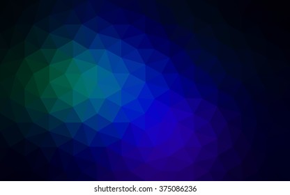 Multicolor dark green, blue polygonal illustration, which consist of triangles. Geometric background in Origami style with gradient. Triangular design for your business.