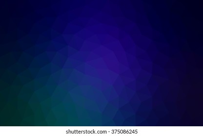 Multicolor dark green, blue polygonal illustration, which consist of triangles. Geometric background in Origami style with gradient. Triangular design for your business.