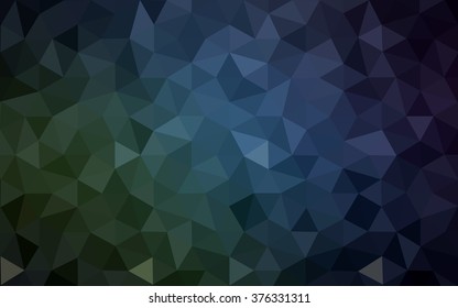Multicolor dark green, blue polygonal illustration, which consist of triangles. Geometric background in Origami style with gradient. Triangular design for your business.
