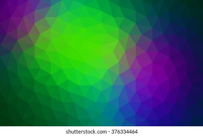 Multicolor dark green, blue polygonal illustration, which consist of triangles. Geometric background in Origami style with gradient. Triangular design for your business.