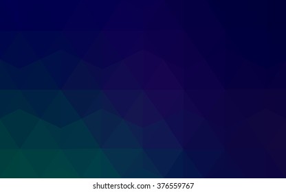 Multicolor dark green, blue polygonal illustration, which consist of triangles. Geometric background in Origami style with gradient. Triangular design for your business.
