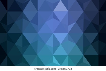 Multicolor dark green, blue polygonal illustration, which consist of triangles. Geometric background in Origami style with gradient. Triangular design for your business.
