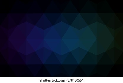 Multicolor dark green, blue polygonal illustration, which consist of triangles. Geometric background in Origami style with gradient. Triangular design for your business.