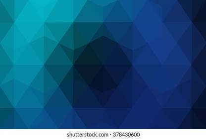 Multicolor dark green, blue polygonal illustration, which consist of triangles. Geometric background in Origami style with gradient. Triangular design for your business.
