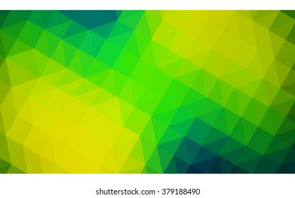 Multicolor dark green, blue polygonal illustration, which consist of triangles. Geometric background in Origami style with gradient. Triangular design for your business.