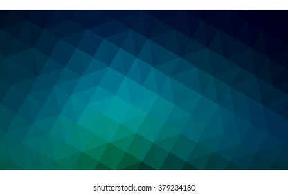 Multicolor dark green, blue polygonal illustration, which consist of triangles. Geometric background in Origami style with gradient. Triangular design for your business.