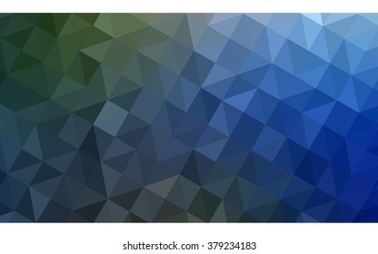 Multicolor dark green, blue polygonal illustration, which consist of triangles. Geometric background in Origami style with gradient. Triangular design for your business.