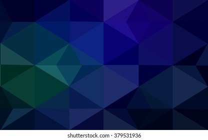 Multicolor dark green, blue polygonal illustration, which consist of triangles. Geometric background in Origami style with gradient. Triangular design for your business.