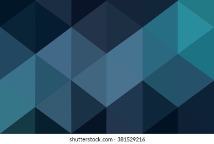 Multicolor dark green, blue polygonal illustration, which consist of triangles. Geometric background in Origami style with gradient. Triangular design for your business.