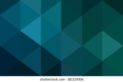 Multicolor dark green, blue polygonal illustration, which consist of triangles. Geometric background in Origami style with gradient. Triangular design for your business.