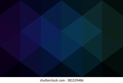 Multicolor dark green, blue polygonal illustration, which consist of triangles. Geometric background in Origami style with gradient. Triangular design for your business.