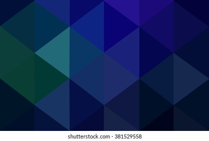 Multicolor dark green, blue polygonal illustration, which consist of triangles. Geometric background in Origami style with gradient. Triangular design for your business.