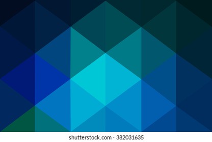 Multicolor dark green, blue polygonal illustration, which consist of triangles. Geometric background in Origami style with gradient. Triangular design for your business.