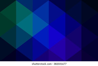 Multicolor dark green, blue polygonal illustration, which consist of triangles. Geometric background in Origami style with gradient. Triangular design for your business.