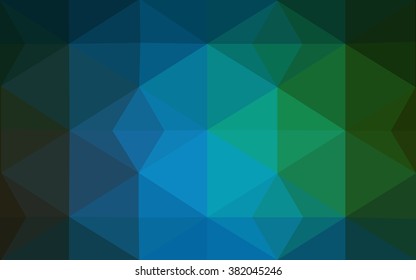 Multicolor dark green, blue polygonal illustration, which consist of triangles. Geometric background in Origami style with gradient. Triangular design for your business.