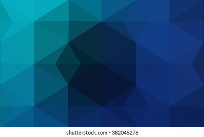 Multicolor dark green, blue polygonal illustration, which consist of triangles. Geometric background in Origami style with gradient. Triangular design for your business.