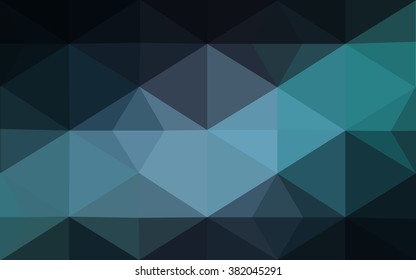 Multicolor dark green, blue polygonal illustration, which consist of triangles. Geometric background in Origami style with gradient. Triangular design for your business.