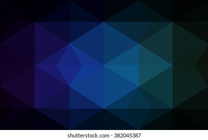 Multicolor dark green, blue polygonal illustration, which consist of triangles. Geometric background in Origami style with gradient. Triangular design for your business.