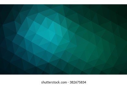 Multicolor dark green, blue polygonal illustration, which consist of triangles. Geometric background in Origami style with gradient. Triangular design for your business.