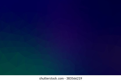 Multicolor dark green, blue polygonal illustration, which consist of triangles. Geometric background in Origami style with gradient. Triangular design for your business.