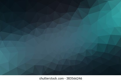 Multicolor dark green, blue polygonal illustration, which consist of triangles. Geometric background in Origami style with gradient. Triangular design for your business.