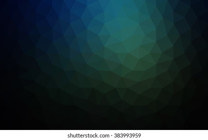 Multicolor dark green, blue polygonal illustration, which consist of triangles. Geometric background in Origami style with gradient. Triangular design for your business.