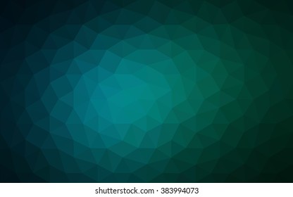 Multicolor dark green, blue polygonal illustration, which consist of triangles. Geometric background in Origami style with gradient. Triangular design for your business.
