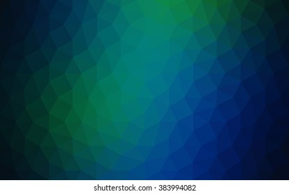 Multicolor dark green, blue polygonal illustration, which consist of triangles. Geometric background in Origami style with gradient. Triangular design for your business.