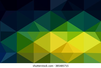 Multicolor dark green, blue polygonal illustration, which consist of triangles. Geometric background in Origami style with gradient. Triangular design for your business.