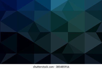 Multicolor dark green, blue polygonal illustration, which consist of triangles. Geometric background in Origami style with gradient. Triangular design for your business.