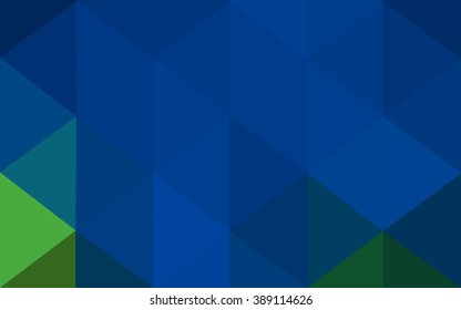 Multicolor dark green, blue polygonal illustration, which consist of triangles. Geometric background in Origami style with gradient. Triangular design for your business.