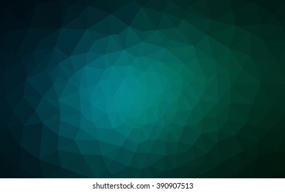Multicolor dark green, blue polygonal illustration, which consist of triangles. Geometric background in Origami style with gradient. Triangular design for your business.