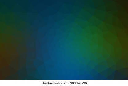 Multicolor dark green, blue polygonal illustration, which consist of triangles. Geometric background in Origami style with gradient. Triangular design for your business.