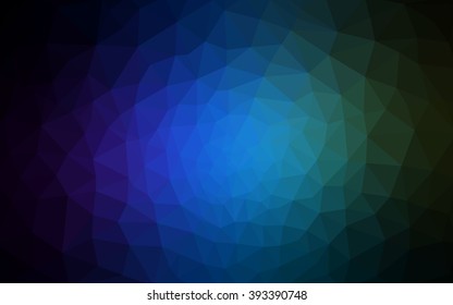 Multicolor dark green, blue polygonal illustration, which consist of triangles. Geometric background in Origami style with gradient. Triangular design for your business.