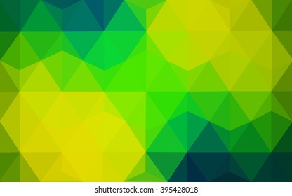 Multicolor dark green, blue polygonal illustration, which consist of triangles. Geometric background in Origami style with gradient. Triangular design for your business.