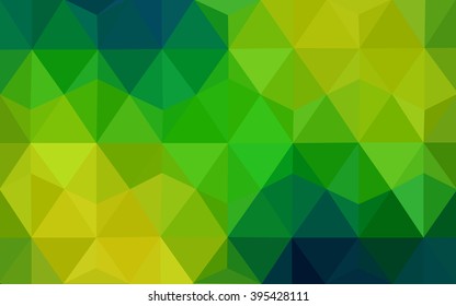 Multicolor dark green, blue polygonal illustration, which consist of triangles. Geometric background in Origami style with gradient. Triangular design for your business.