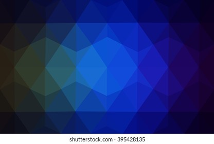 Multicolor dark green, blue polygonal illustration, which consist of triangles. Geometric background in Origami style with gradient. Triangular design for your business.