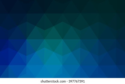 Multicolor dark green, blue polygonal illustration, which consist of triangles. Geometric background in Origami style with gradient. Triangular design for your business.