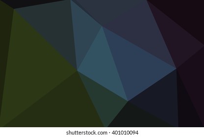 Multicolor dark green, blue polygonal illustration, which consist of triangles. Geometric background in Origami style with gradient. Triangular design for your business.