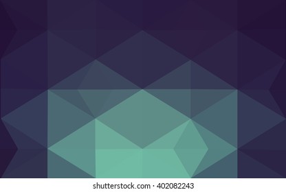 Multicolor dark green, blue polygonal illustration, which consist of triangles. Geometric background in Origami style with gradient. Triangular design for your business.