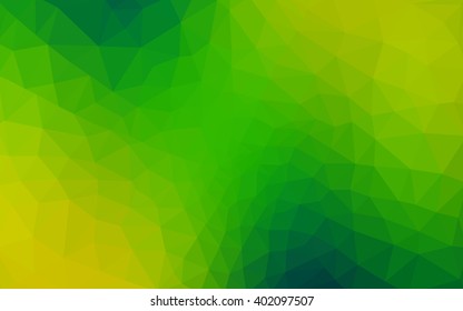 Multicolor dark green, blue polygonal illustration, which consist of triangles. Geometric background in Origami style with gradient. Triangular design for your business.
