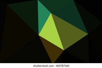 Multicolor dark green, blue polygonal illustration, which consist of triangles. Geometric background in Origami style with gradient. Triangular design for your business.