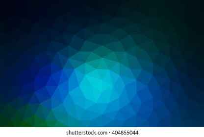 Multicolor dark green, blue polygonal illustration, which consist of triangles. Geometric background in Origami style with gradient. Triangular design for your business.