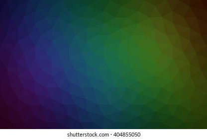Multicolor dark green, blue polygonal illustration, which consist of triangles. Geometric background in Origami style with gradient. Triangular design for your business.