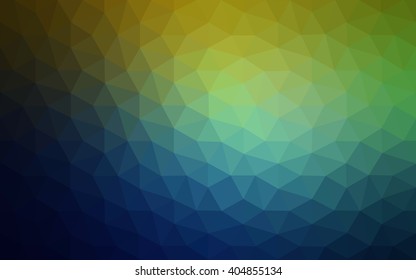 Multicolor dark green, blue polygonal illustration, which consist of triangles. Geometric background in Origami style with gradient. Triangular design for your business.