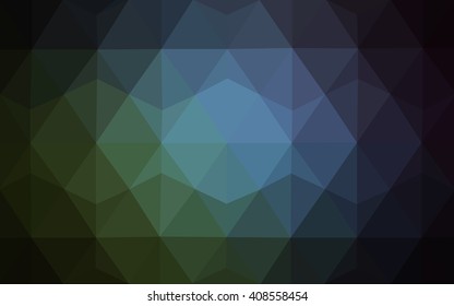 Multicolor dark green, blue polygonal illustration, which consist of triangles. Geometric background in Origami style with gradient. Triangular design for your business.