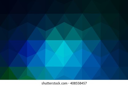 Multicolor dark green, blue polygonal illustration, which consist of triangles. Geometric background in Origami style with gradient. Triangular design for your business.